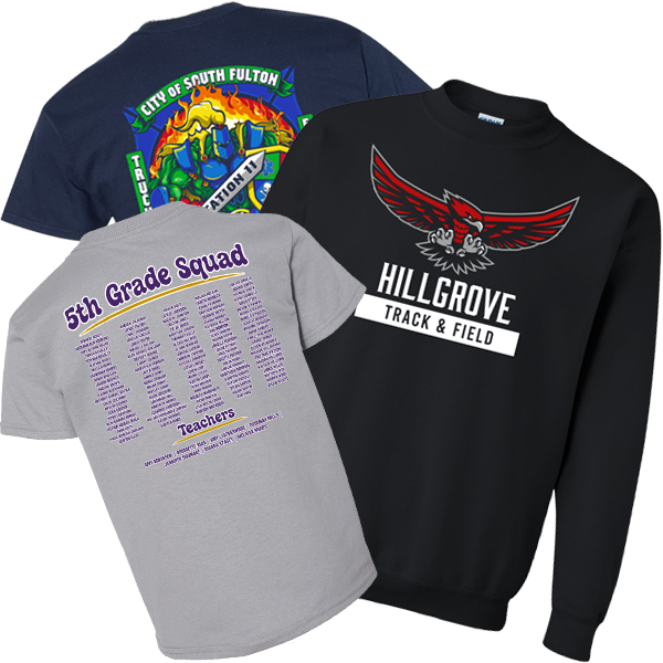 Custom printed t-shirts for fire stations, high school track, 5th grade t-shirts