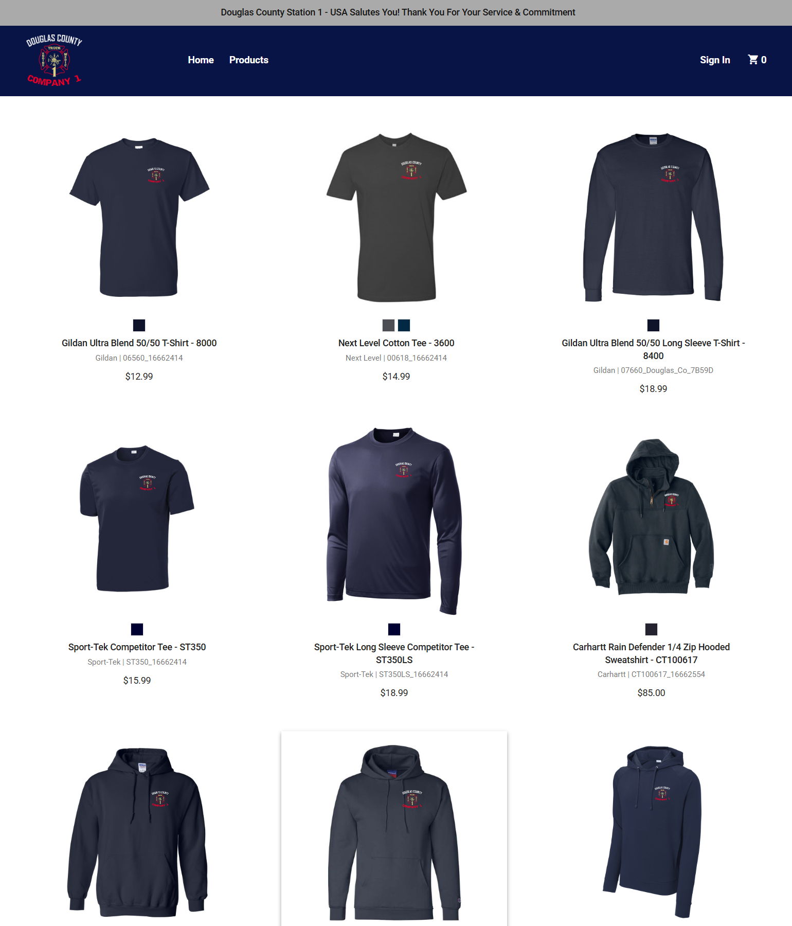 Real Fire Department Online Store